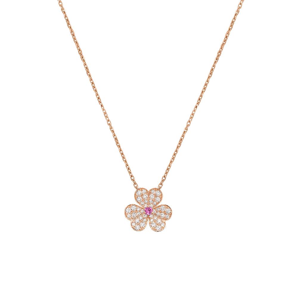 [Eterna Jewels]FRIVOLE ROSE GOLD BLUMEN-DIAMANT-HALSKEТТЕ