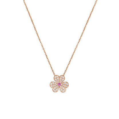[Eterna Jewels]FRIVOLE ROSE GOLD BLUMEN-DIAMANT-HALSKEТТЕ