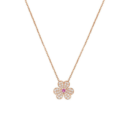 [Eterna Jewels]FRIVOLE ROSE GOLD BLUMEN-DIAMANT-HALSKEТТЕ
