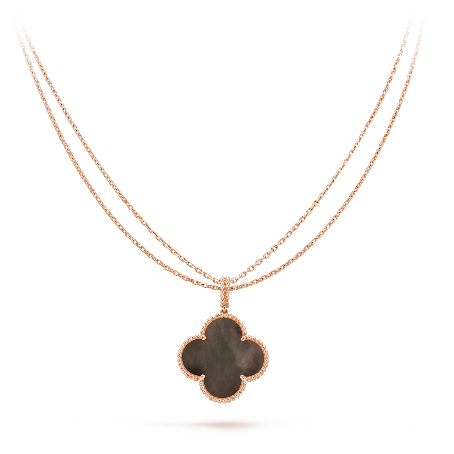 [Eterna Jewels]CLOVER 25MM GOLD DARK MOP BIG CLOVER HALSKETTE