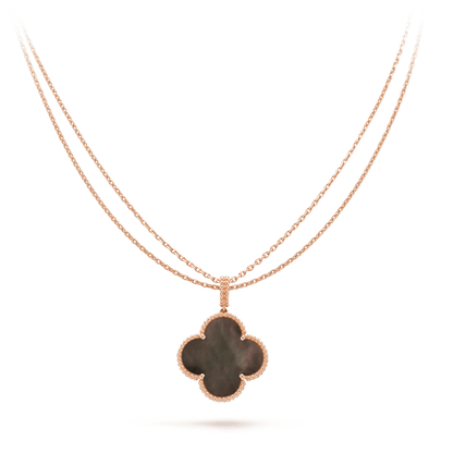 [Eterna Jewels]CLOVER 25MM GOLD DARK MOP BIG CLOVER HALSKETTE
