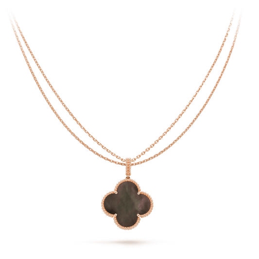 [Eterna Jewels]CLOVER 25MM GOLD DARK MOP BIG CLOVER HALSKETTE