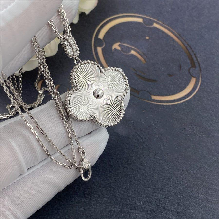 [Eterna Jewels]KLEE 25MM SILBER GROSSER KLEE HALSKETTE