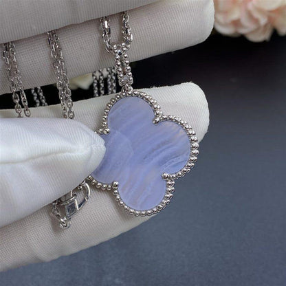 [Eterna Jewels]KLEE SILBER CHALCEDON GROSSE KLEEHALSKETTE