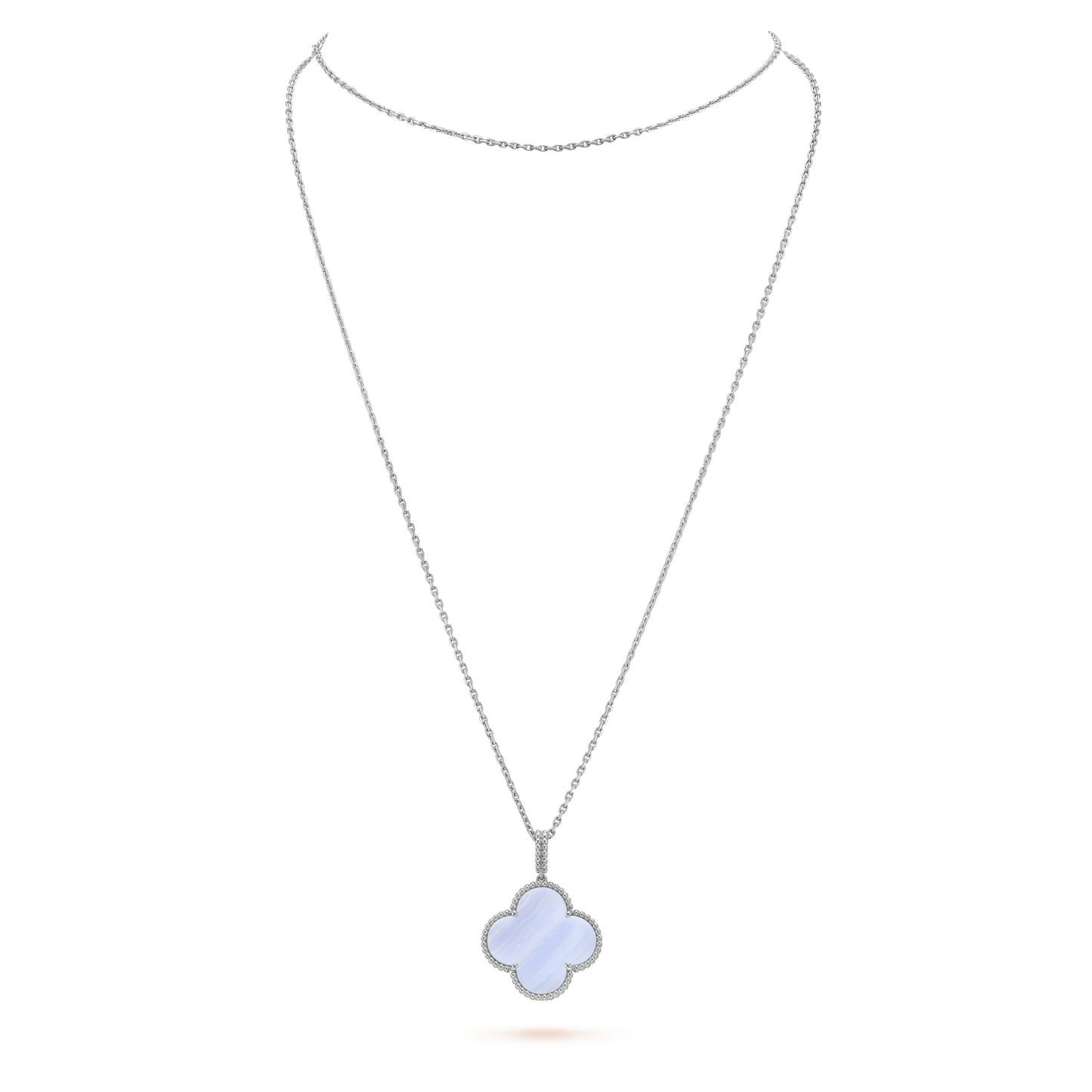 [Eterna Jewels]KLEE SILBER CHALCEDON GROSSE KLEEHALSKETTE