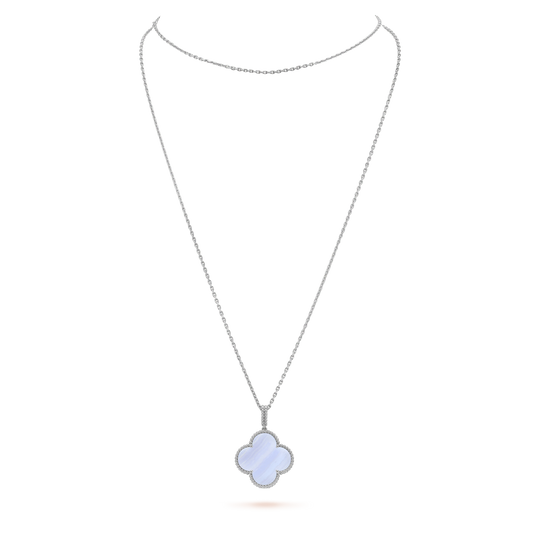 [Eterna Jewels]KLEE SILBER CHALCEDON GROSSE KLEEHALSKETTE