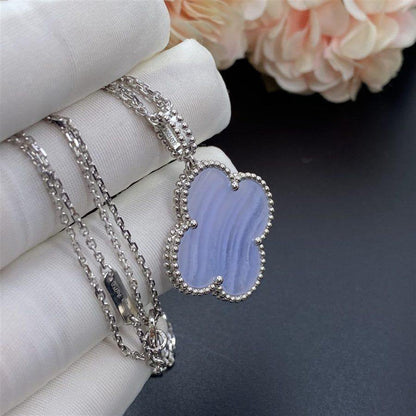 [Eterna Jewels]KLEE SILBER CHALCEDON GROSSE KLEEHALSKETTE