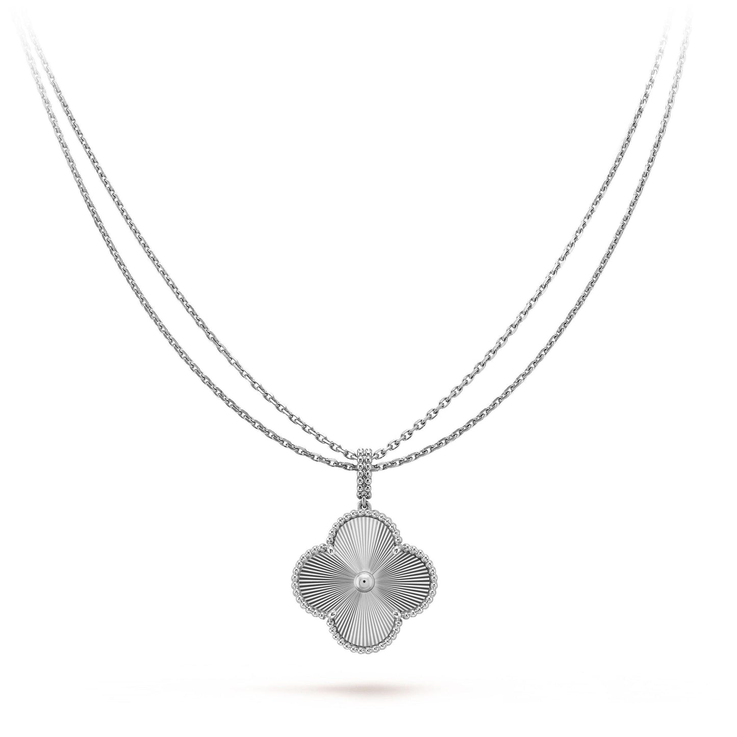 [Eterna Jewels]KLEE 25MM SILBER GROSSER KLEE HALSKETTE