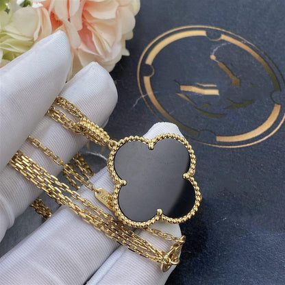 [Eterna Jewels]KLEE 25MM GOLD ONYX GROSSE KLEEHALSKETTE