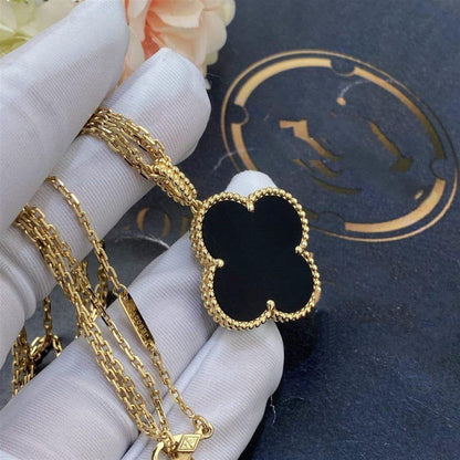 [Eterna Jewels]KLEE 25MM GOLD ONYX GROSSE KLEEHALSKETTE