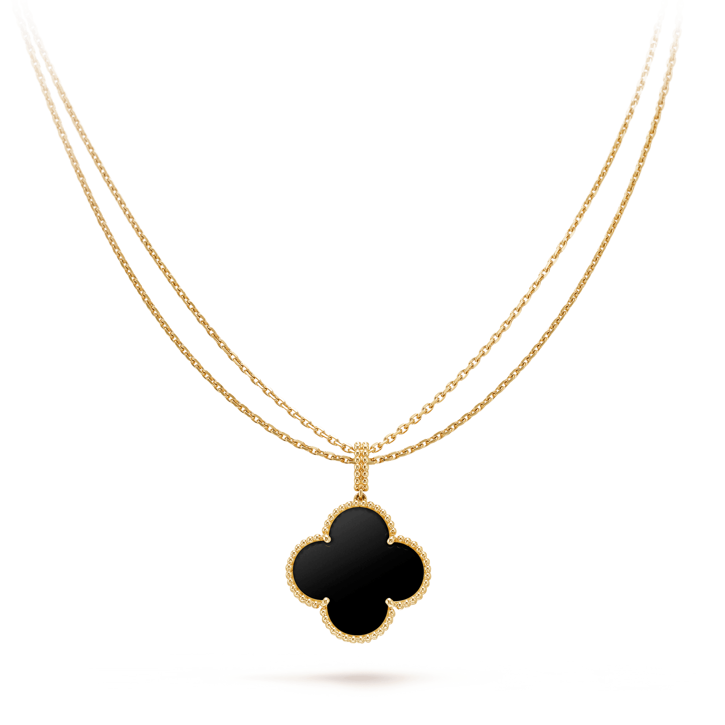 [Eterna Jewels]KLEE 25MM GOLD ONYX GROSSE KLEEHALSKETTE