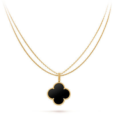 [Eterna Jewels]KLEE 25MM GOLD ONYX GROSSE KLEEHALSKETTE