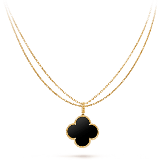 [Eterna Jewels]KLEE 25MM GOLD ONYX GROSSE KLEEHALSKETTE
