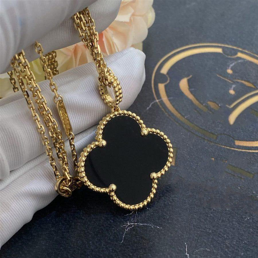 [Eterna Jewels]KLEE 25MM GOLD ONYX GROSSE KLEEHALSKETTE