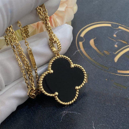 [Eterna Jewels]KLEE 25MM GOLD ONYX GROSSE KLEEHALSKETTE