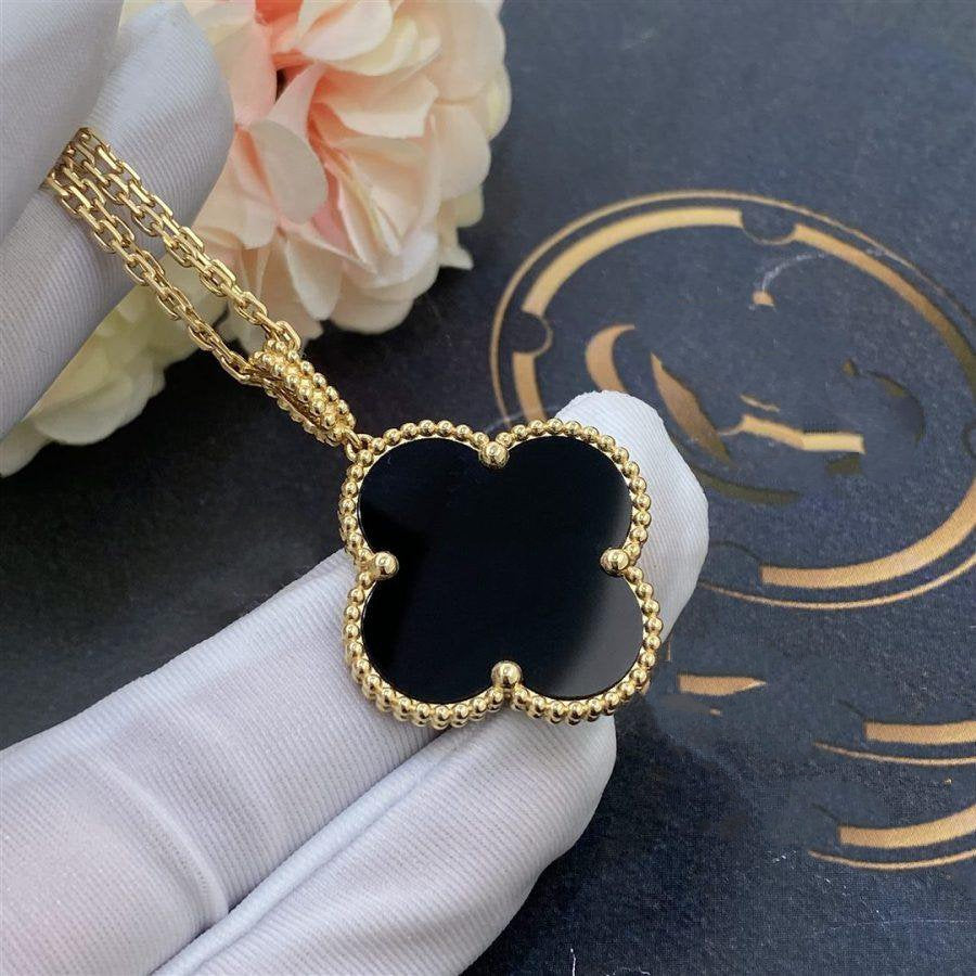 [Eterna Jewels]KLEE 25MM GOLD ONYX GROSSE KLEEHALSKETTE