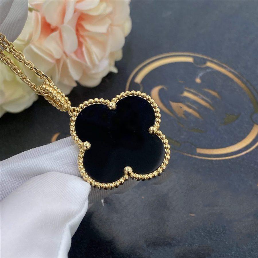 [Eterna Jewels]KLEE 25MM GOLD ONYX GROSSE KLEEHALSKETTE