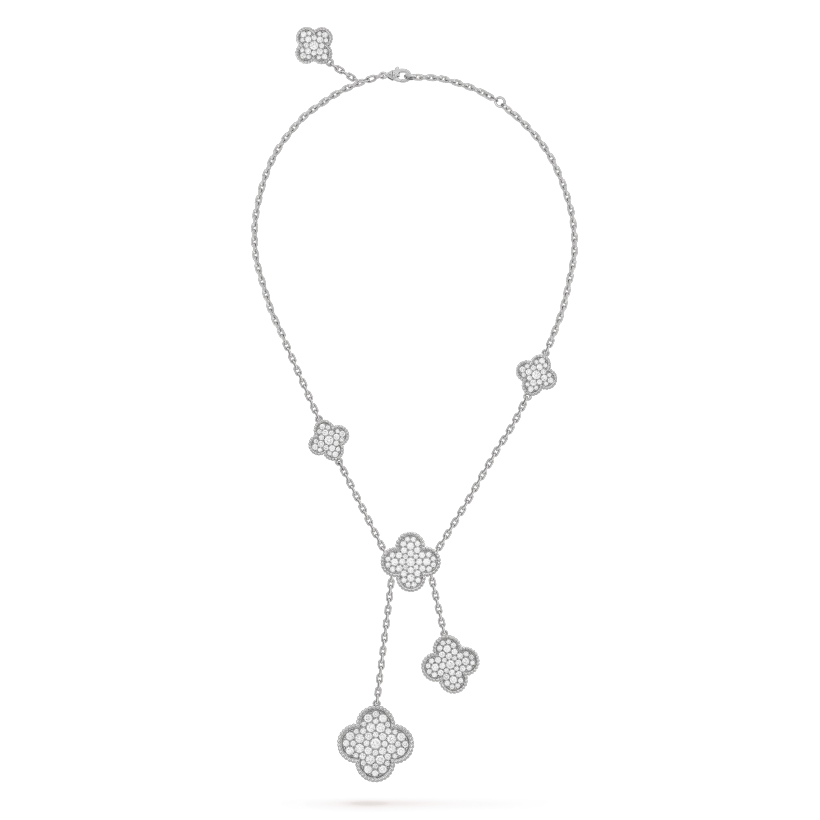 [Eterna Jewels]KLEE 5 MOTIVE SILBER DIAMANTEN HALSKETTE