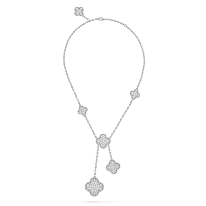 [Eterna Jewels]KLEE 5 MOTIVE SILBER DIAMANTEN HALSKETTE