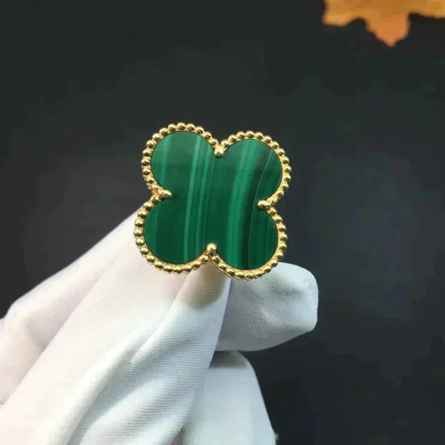 [Eterna Jewels]KLEEBBLATT MALACHIT RING
