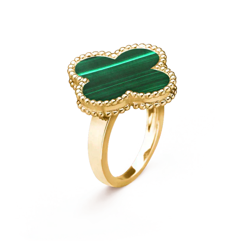 [Eterna Jewels]KLEEBBLATT MALACHIT RING