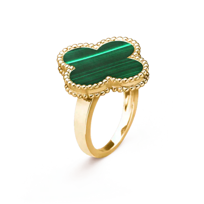 [Eterna Jewels]KLEEBBLATT MALACHIT RING