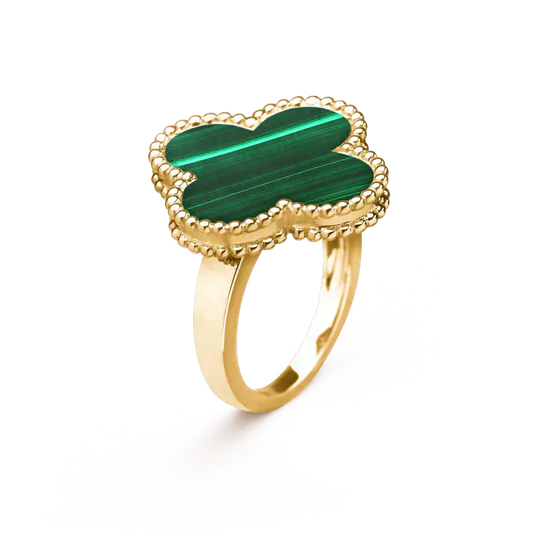[Eterna Jewels]クローバーマラカイトリング