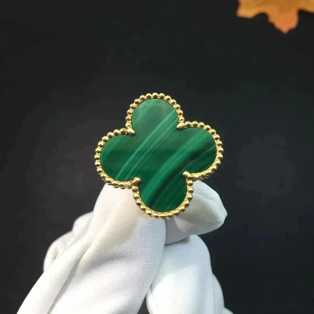 [Eterna Jewels]KLEEBBLATT MALACHIT RING