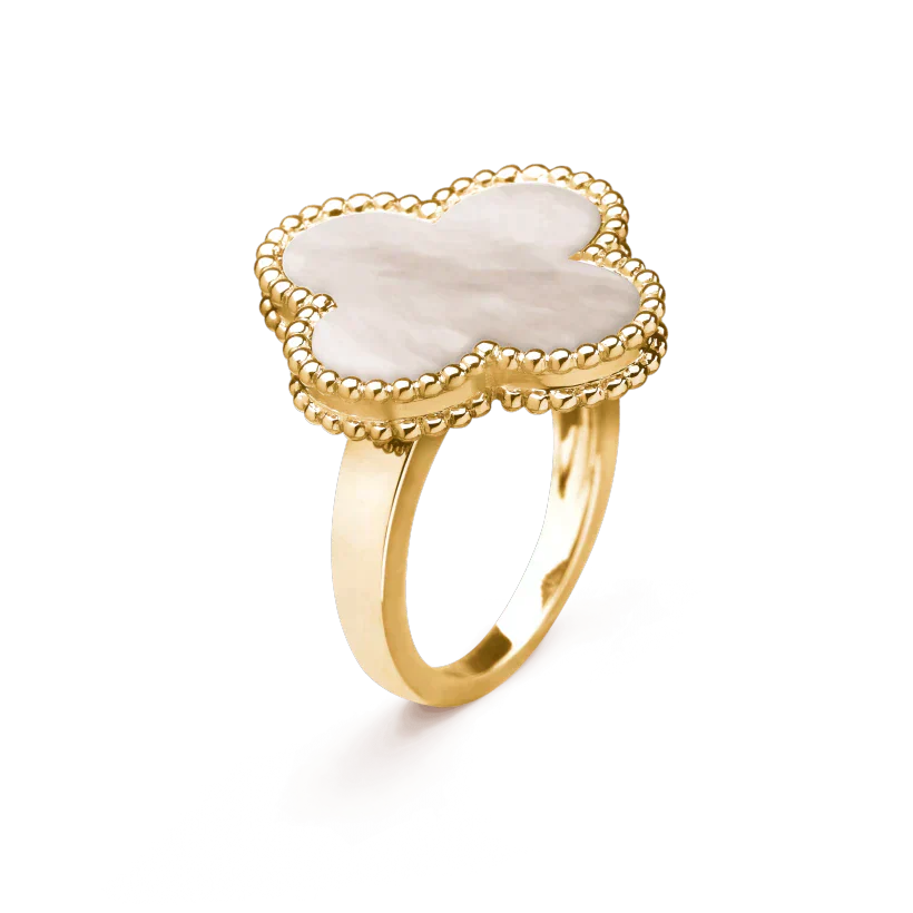 [Eterna Jewels]KLEEBRE-RING AUS WEISSEM PERLMUTT