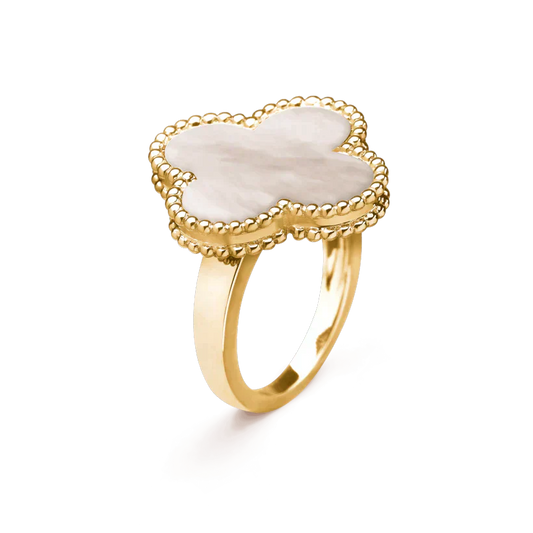 [Eterna Jewels]KLEEBRE-RING AUS WEISSEM PERLMUTT