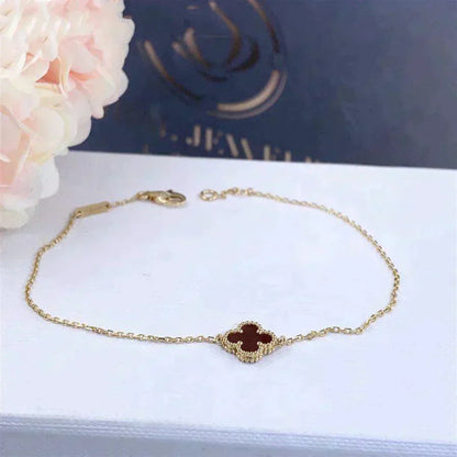 [Eterna Juwelen]KLEE  KARNEOL EINZELBLÜTEN-ARMBAND