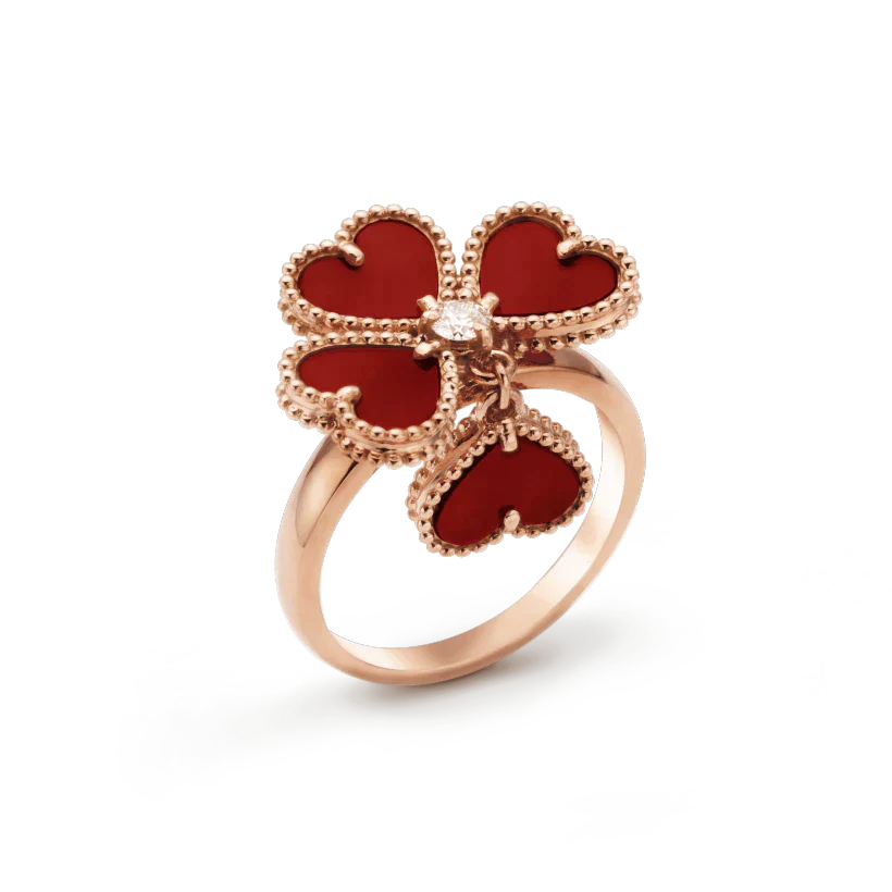 [Eterna Jewels]SÜSSER KLEE KARNEOL-RING