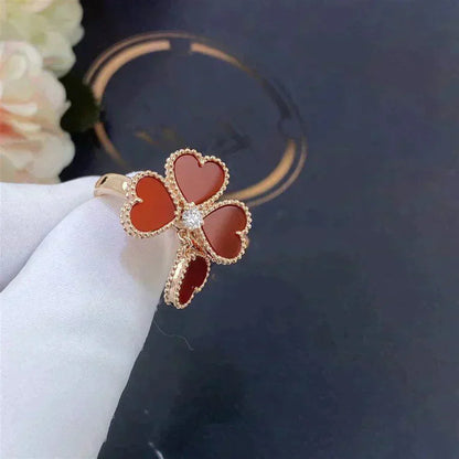 [Eterna Jewels]SÜSSER KLEE KARNEOL-RING