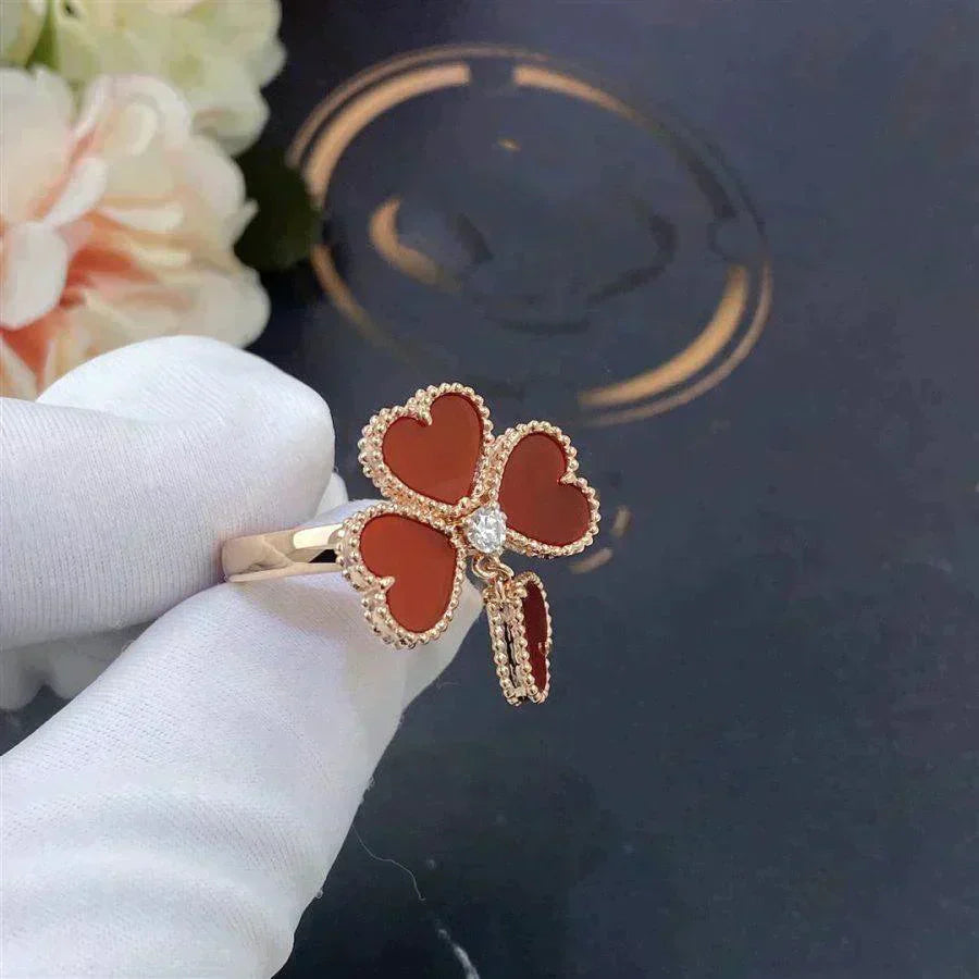 [Eterna Jewels]SÜSSER KLEE KARNEOL-RING