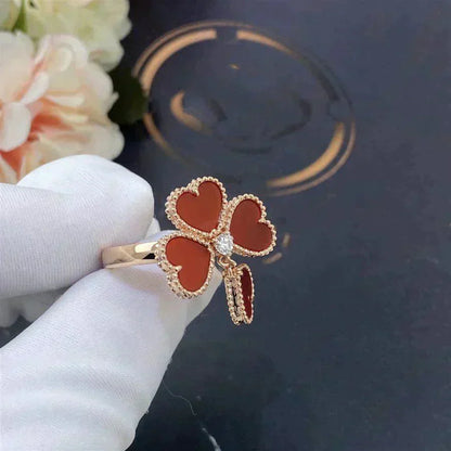 [Eterna Jewels]SÜSSER KLEE KARNEOL-RING