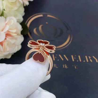 [Eterna Jewels]SÜSSER KLEE KARNEOL-RING