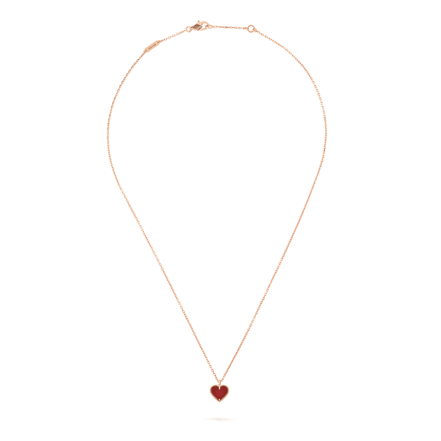[Eterna Jewels]SÜSSES KLEE-KARNEOL-HERZ-HALSKETTE