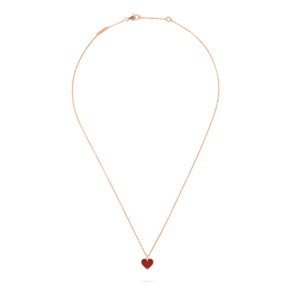 [Eterna Jewels]SÜSSES KLEE-KARNEOL-HERZ-HALSKETTE