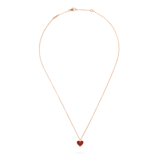 [Eterna Jewels]SÜSSES KLEE-KARNEOL-HERZ-HALSKETTE