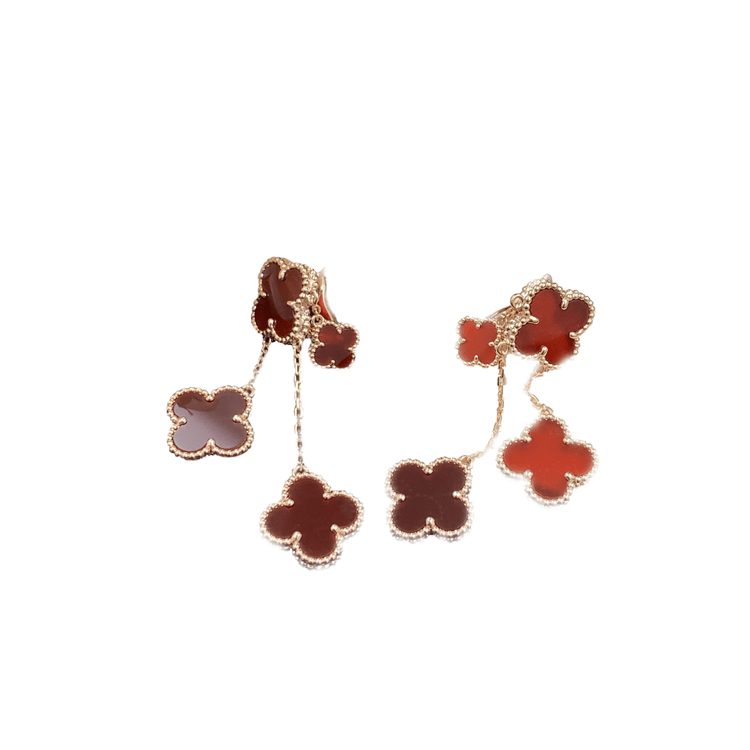 [Eterna Jewels]KLEEBRIEBEN-OHRRINGE KARNEOL 4 MOTIVE ROSÉGOLD