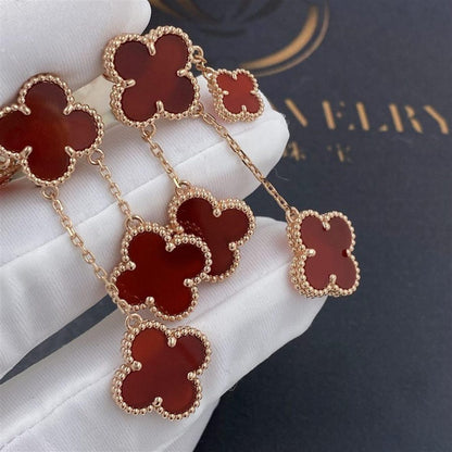 [Eterna Jewels]KLEEBRIEBEN-OHRRINGE KARNEOL 4 MOTIVE ROSÉGOLD