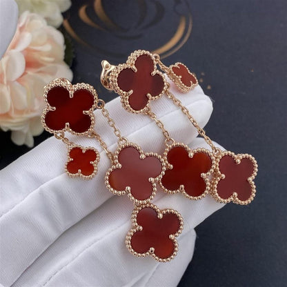 [Eterna Jewels]KLEEBRIEBEN-OHRRINGE KARNEOL 4 MOTIVE ROSÉGOLD