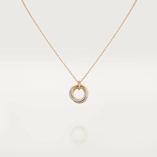 [Eterna Jewels]HALSKETTE TRINITY SILBER GOLD ROSÉGOLD DIAMANTEN