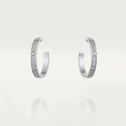 [Eterna Jewels]LOVE EARRINGS 3.6MM DIAMOND PAVED