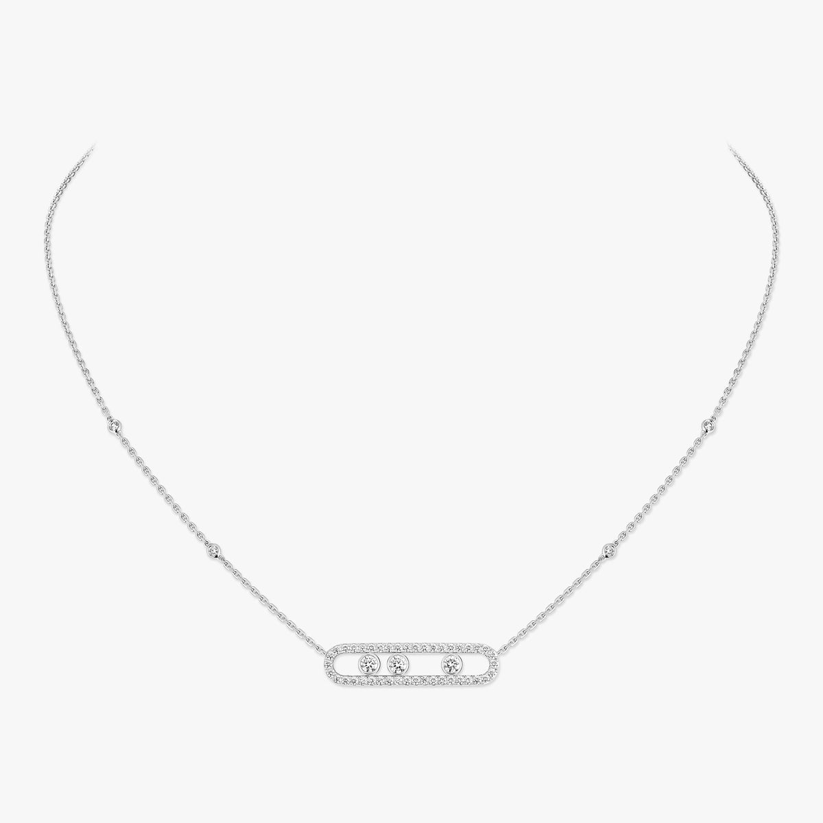 [Eterna Jewels] Move Pavé_ Roségold Diamant Halskette