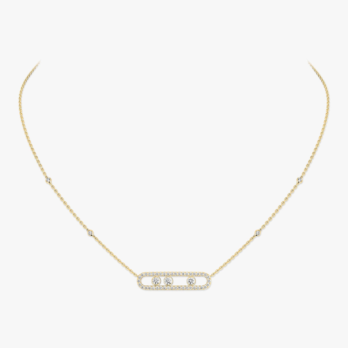 [Eterna Jewels] Move Pavé_ Roségold Diamant Halskette