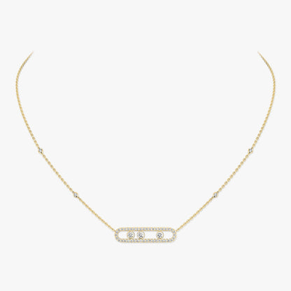 [Eterna Jewels] Move Pavé_ Roségold Diamant Halskette