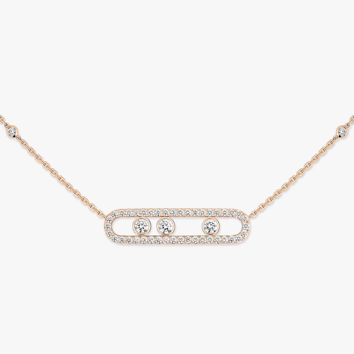 [Eterna Jewels] Move Pavé_ Roségold Diamant Halskette
