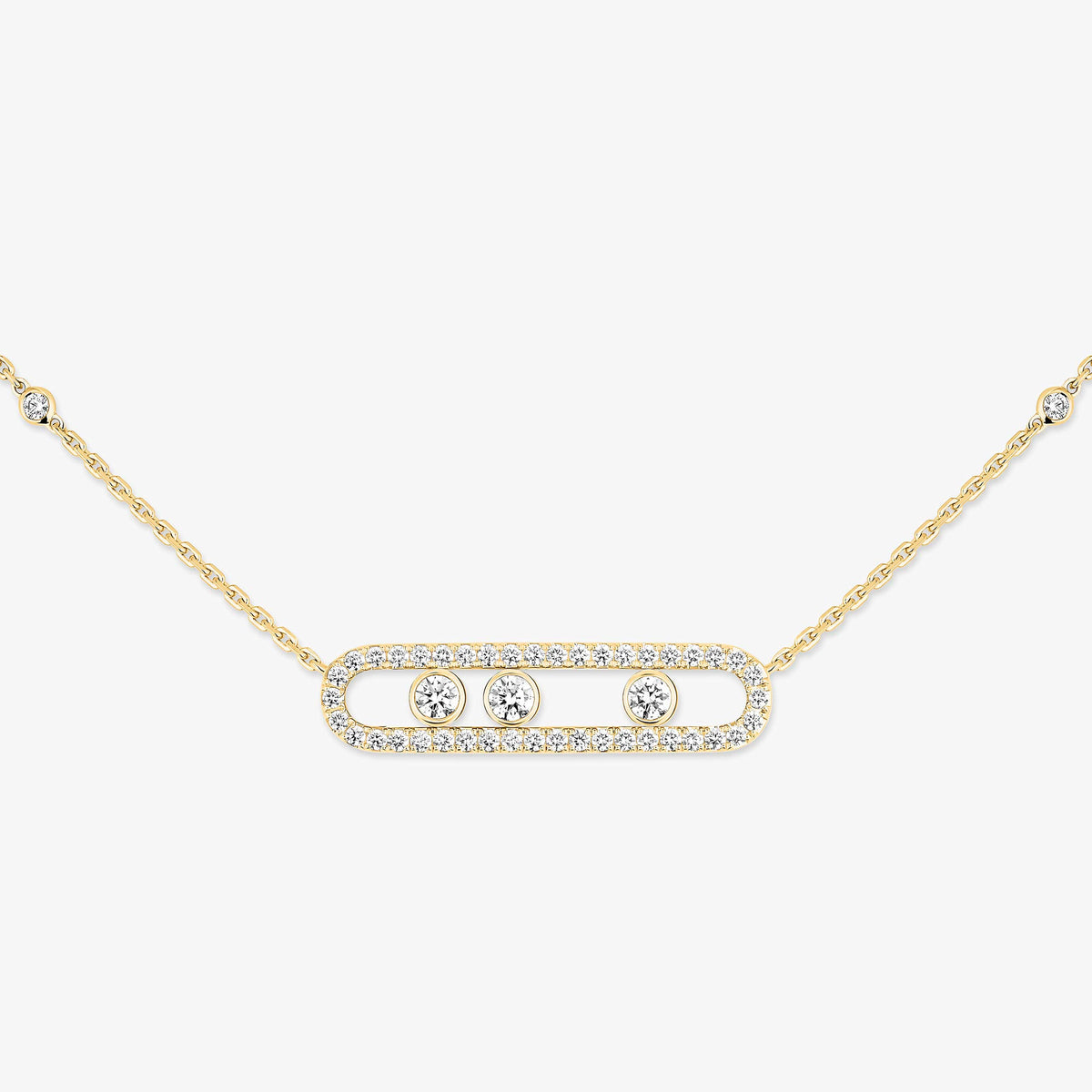 [Eterna Jewels] Move Pavé_ Roségold Diamant Halskette