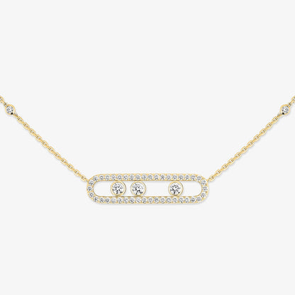 [Eterna Jewels] Move Pavé_ Roségold Diamant Halskette